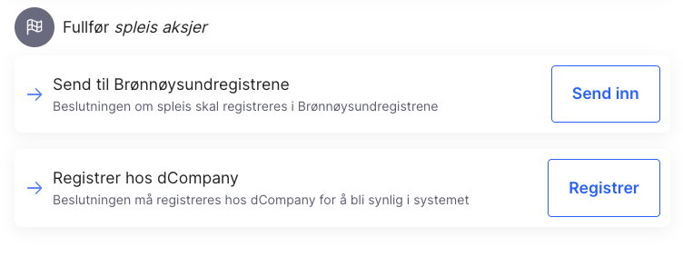 Send til Brønnøysundregistrene og registrer hos dCompany